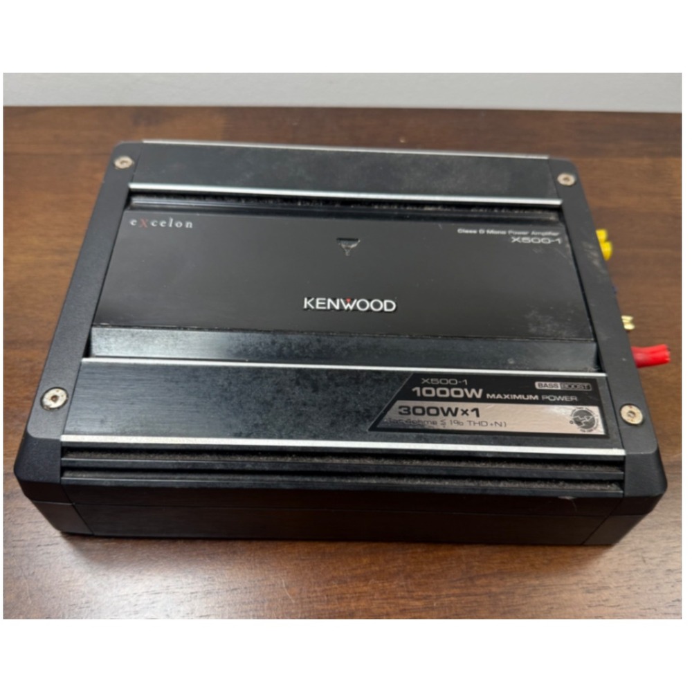 Kenwood Excelon X500-1 Class D Mono Power Amplifier 1000W Max 300W RMS Car Audio